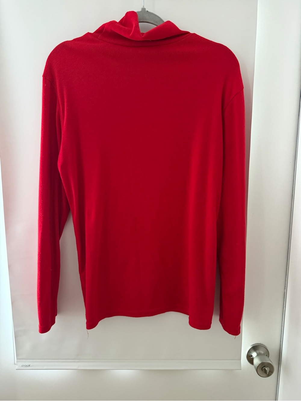 Men's Red Turtleneck Sweater - Minimalist Knit